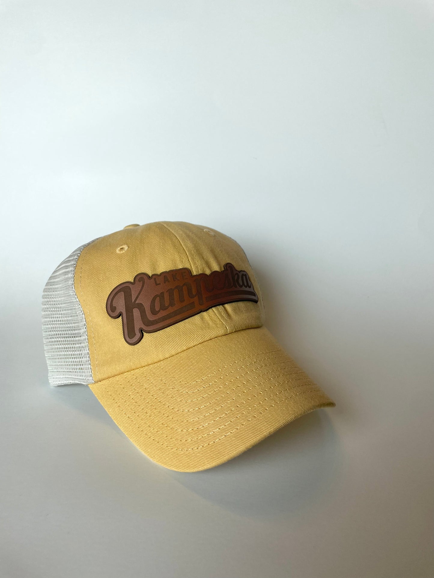 Leather Patch Mesh-Back Women's Cap