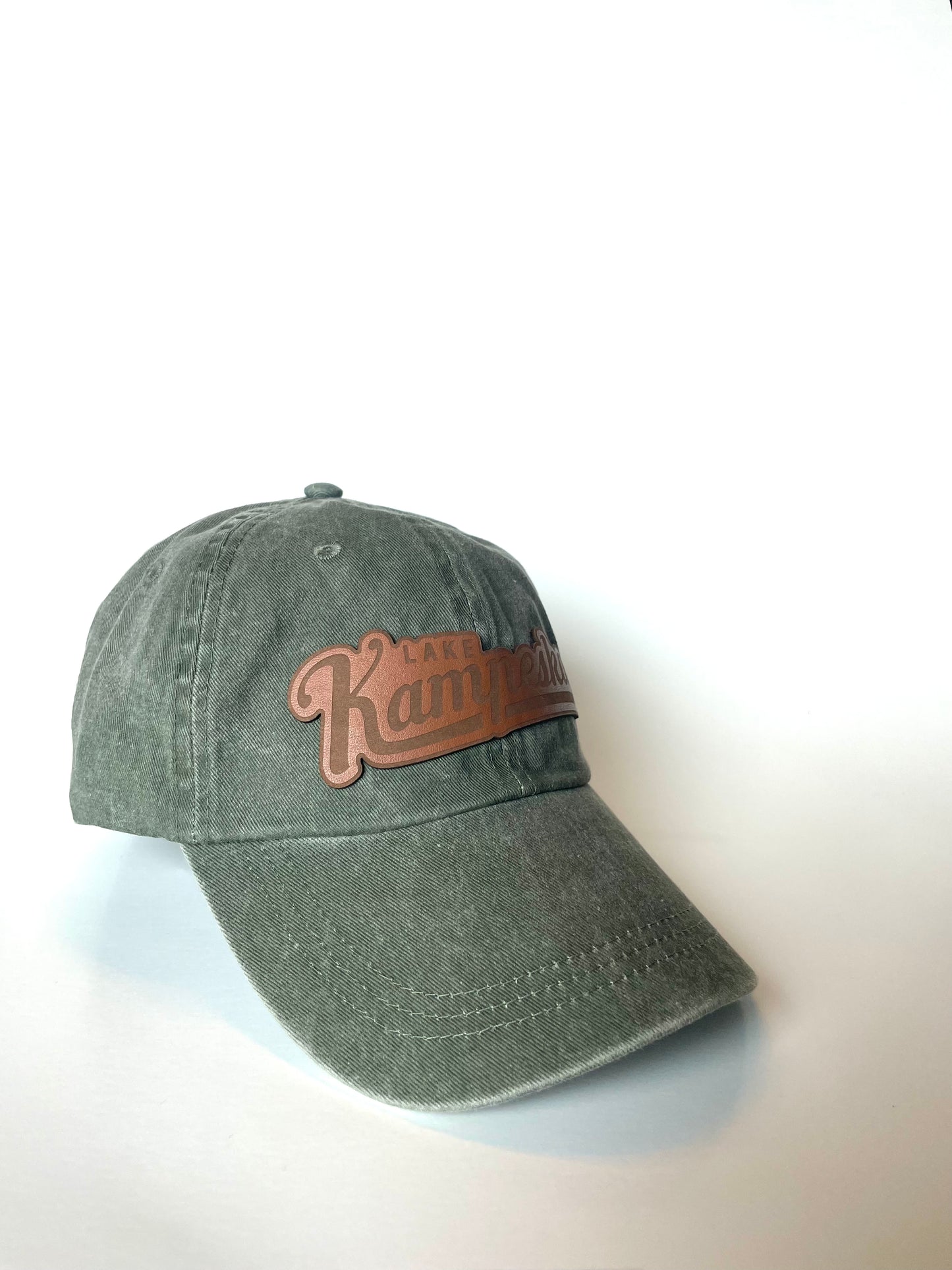 Leather Patch Dad Cap