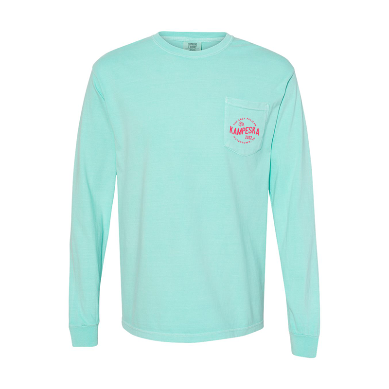 Aqua Long Sleeve Pocket Tee